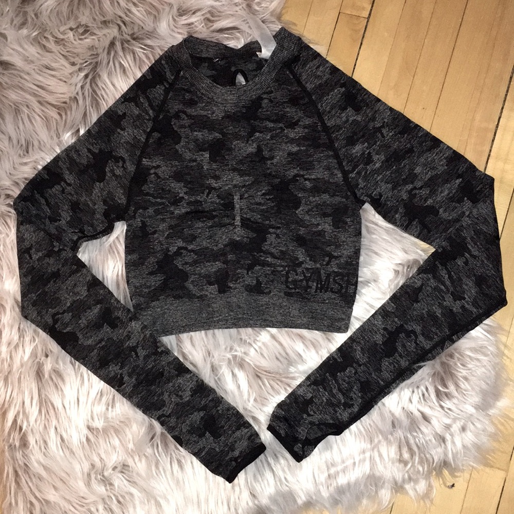 Adapt Camo Seamless Long Sleeve Crop Top